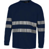 CAMISETA C3938 MANGA LARGA AZUL MARINO CINTAS REFL