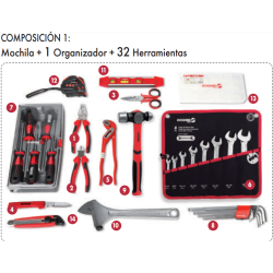 MOCHILA DOGHER 076-014 PORTAHERRAMIENTA CON RUEDAS