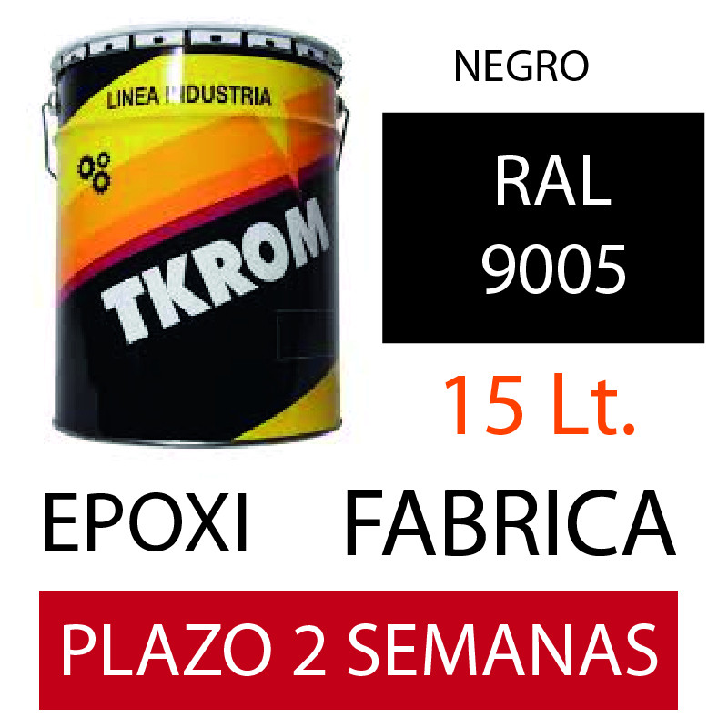 PINTURA EPOXI RAL 9005 NEGRO 2C 15LT. FABRICA