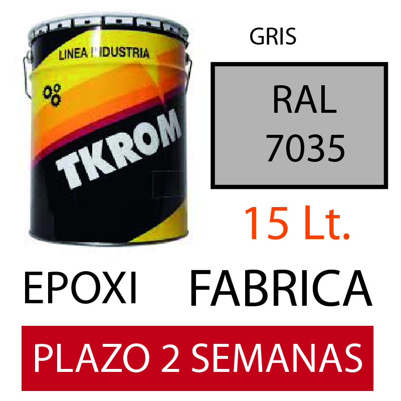 PINTURA EPOXI RAL 7035 GRIS 2C 15LT. FABRICA