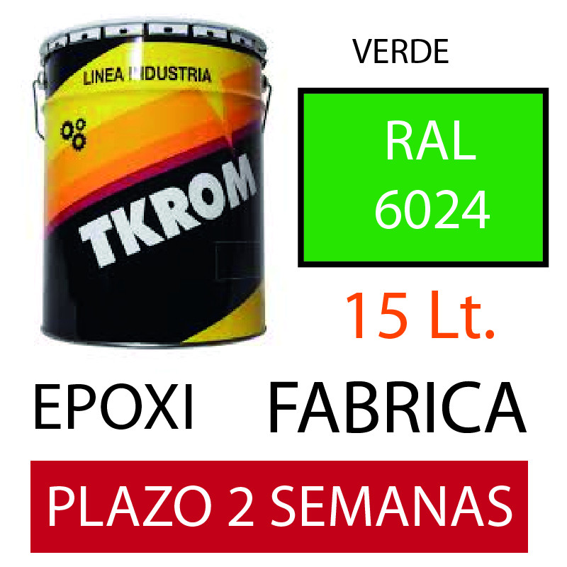 PINTURA EPOXI RAL 6024 VERDE 2C 15LT. FABRICA