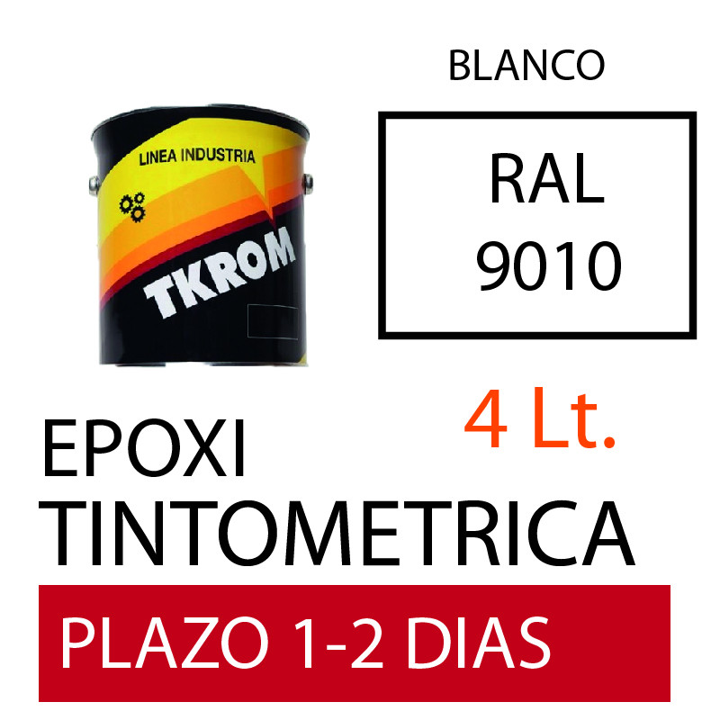 PINTURA EPOXI RAL 9010 BLANCO 2C 4LT TINTOMETRICA