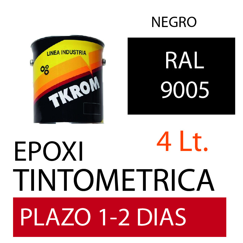 PINTURA EPOXI RAL 9005 NEGRO 2C 4LT TINTOMETRICA