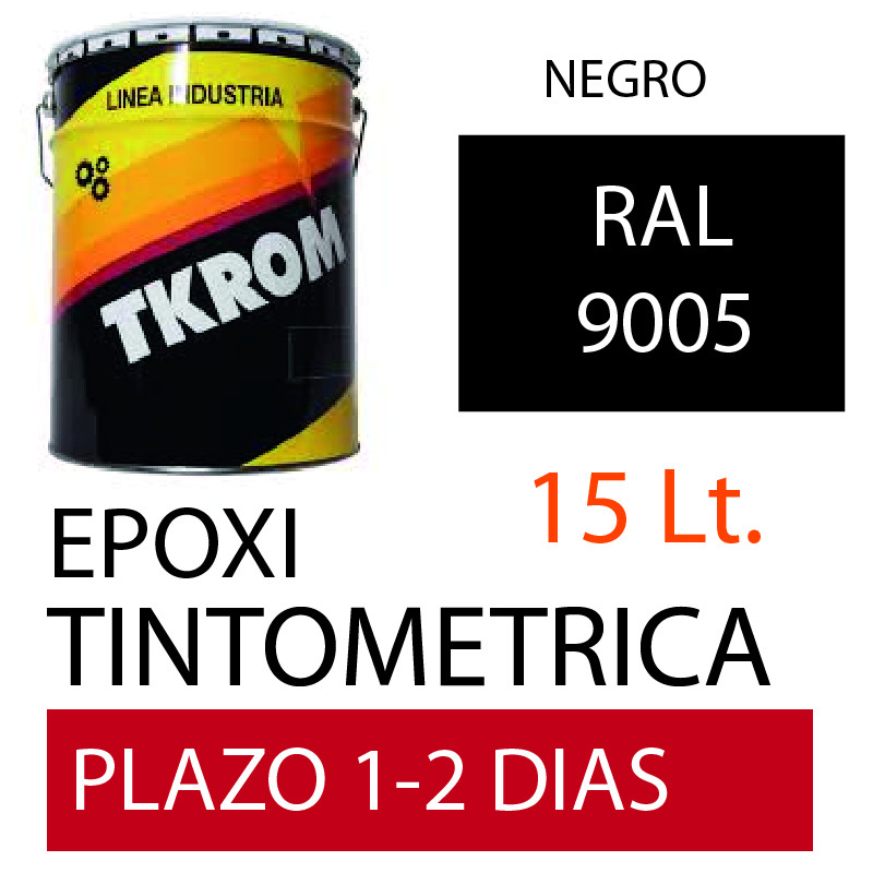 PINTURA EPOXI RAL 9005 NEGRO 2C 15LT TINTOMETRICA