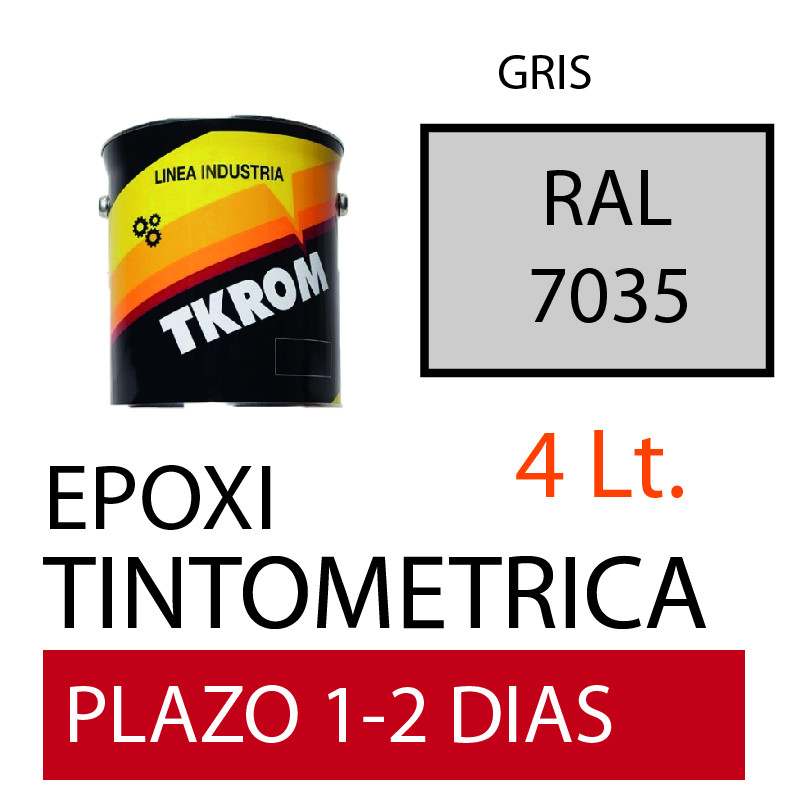 PINTURA EPOXI RAL 7035 GRIS 2C 4LT TINTOMETRICA