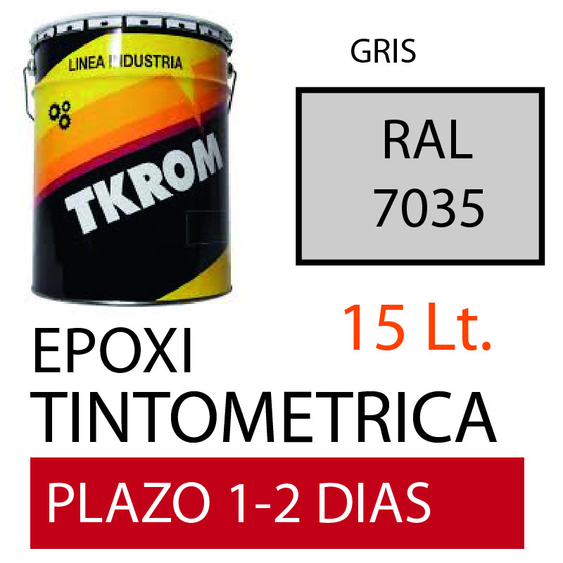 PINTURA EPOXI RAL 7035 GRIS 2C 15LT TINTOMETRICA