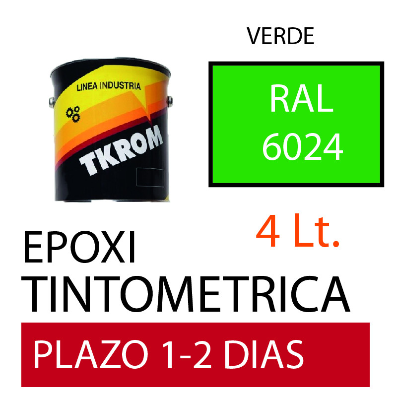 PINTURA EPOXI RAL 6024 VERDE 2C 4LT TINTOMETRICA