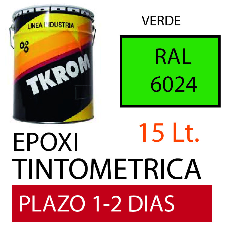 PINTURA EPOXI RAL 6024 VERDE 2C 15LT TINTOMETRICA