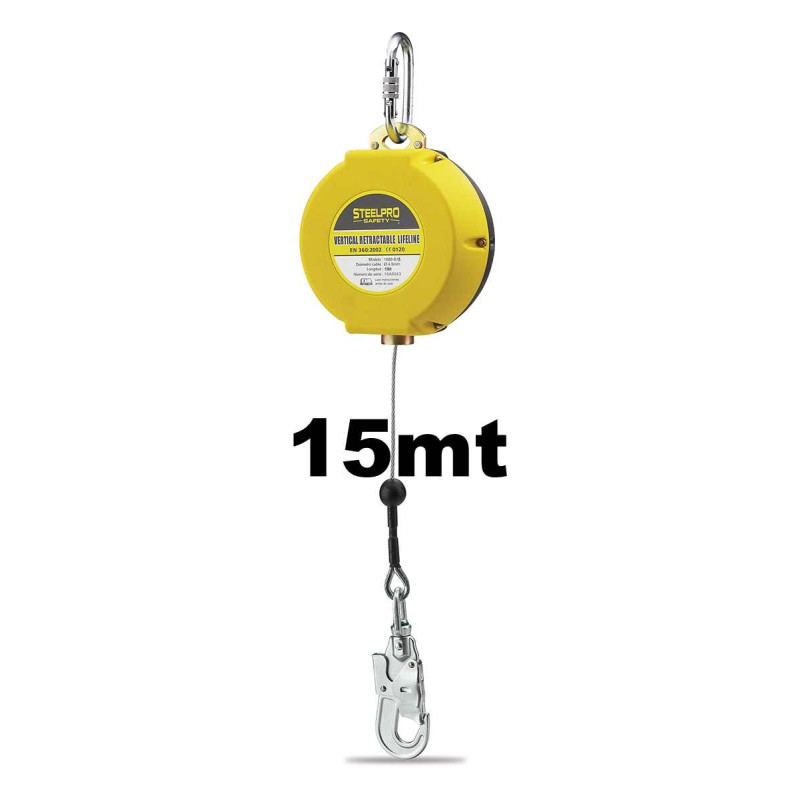 RETRÁCTIL 1888-B15 CABLE 15M DISPOSITIVO ANTICAÍDA