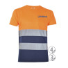 CAMISETA A.V. MANGA CORTA COMBINADA NARANJA RHENUS