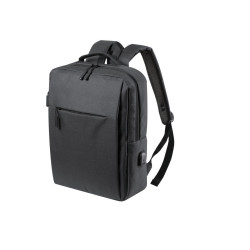MOCHILA NEGRA CON CARGADOR