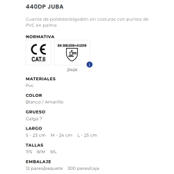 GUANTES PUNTOS AMARILLOS