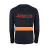 SUDADERA AZUL MARINO ADECCO/GESTAMP FRANJA NARANJA