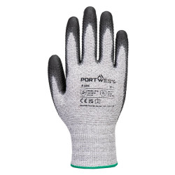 GUANTE A124 GRIP 13 PU DIAMOND KNIT GRIS/NEGRO (12