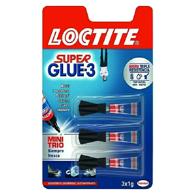 LOCTITE SUPER GLUE-3 MINITRIO 3+1X1G (12)