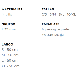 GUANTE 822 JUBA NITRILO GRANULADO FORRO ALGODÓN