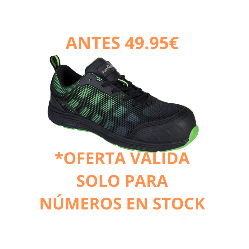 CALZADO SEGURIDAD FT35 S1P NEGRO/VERDE