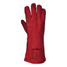 GUANTE SOLDADOR A500 CUERO SERRAJE ROJO