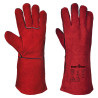 GUANTE SOLDADOR A500 CUERO SERRAJE ROJO