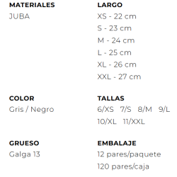 GUANTE ANTICORTE 4428 "F" POWER CUT 4X43F JUBA