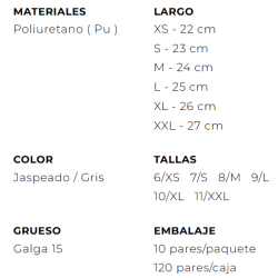 GUANTE ANTICORTE 4422 "C" ESD POWER CUT 2X42C JUBA