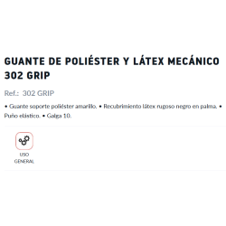 GUANTE ANTICORTE 302 GRIP "B" 2142B TOMAS BODERO