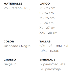 GUANTE ANTICORTE 4213 "E" POWER CUT 4X44E JUBA