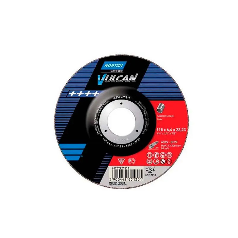 DISCO DESBASTE VULCAN 115x6.4x22.2 A30S