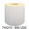 ETIQUETA TERMICA 74X210 (ROLLO 650)